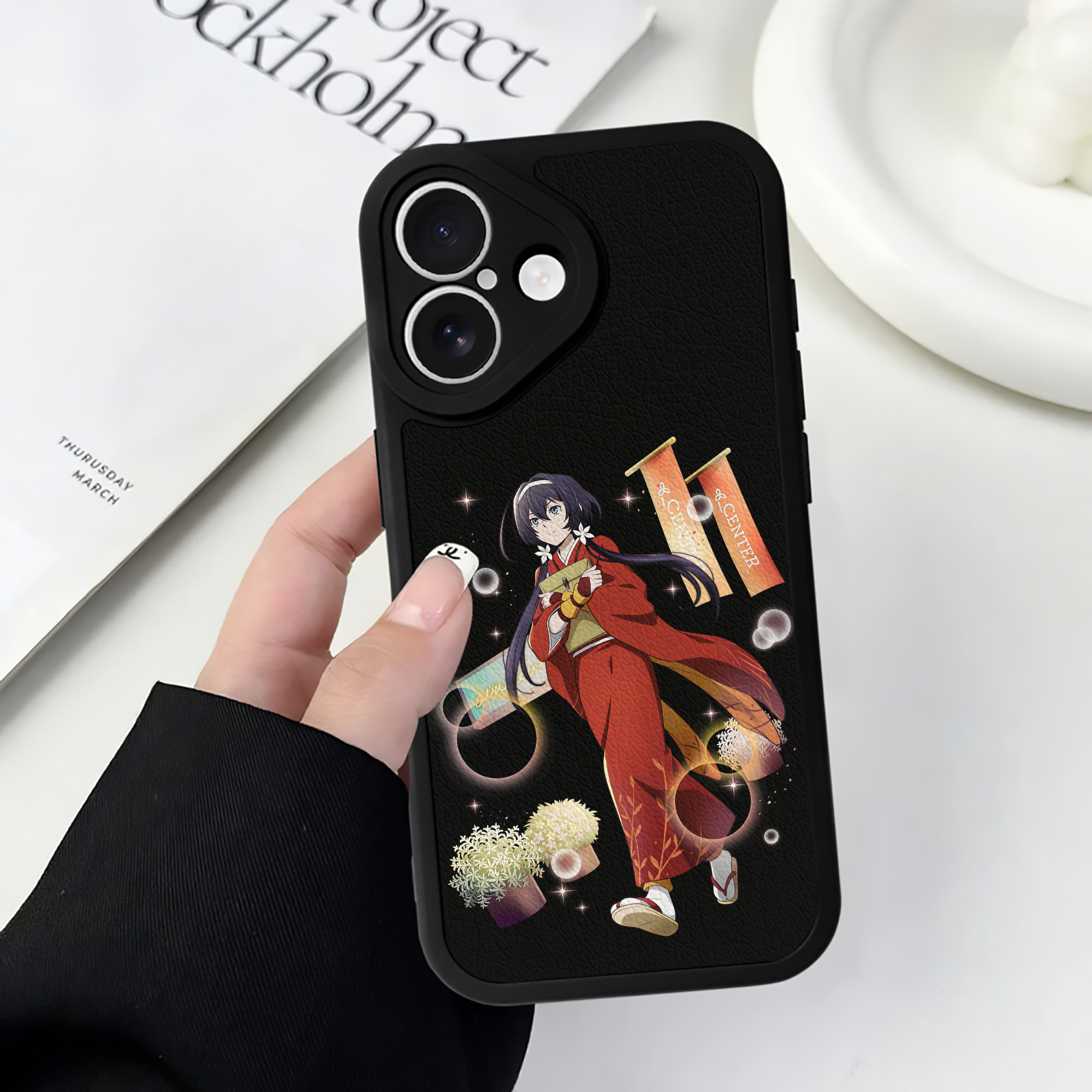 （画像用） 文豪ストレイドッグス Bungo Stray Dogs 【iPhone 16シリーズ対応】シリコンスマホケース（レザー調） 材質：シリコン